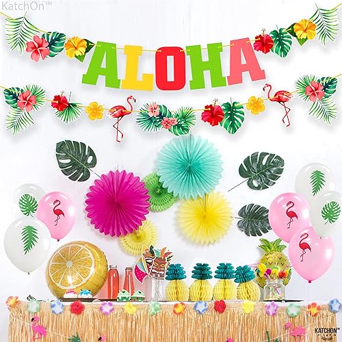 Miniatura 7 de KatchOn, Cartel Aloha para decoraciones de fiesta hawaiana Luau - 10 pies, sin bricolaje  Letrero Aloha para decoraciones de fiesta hawaiana