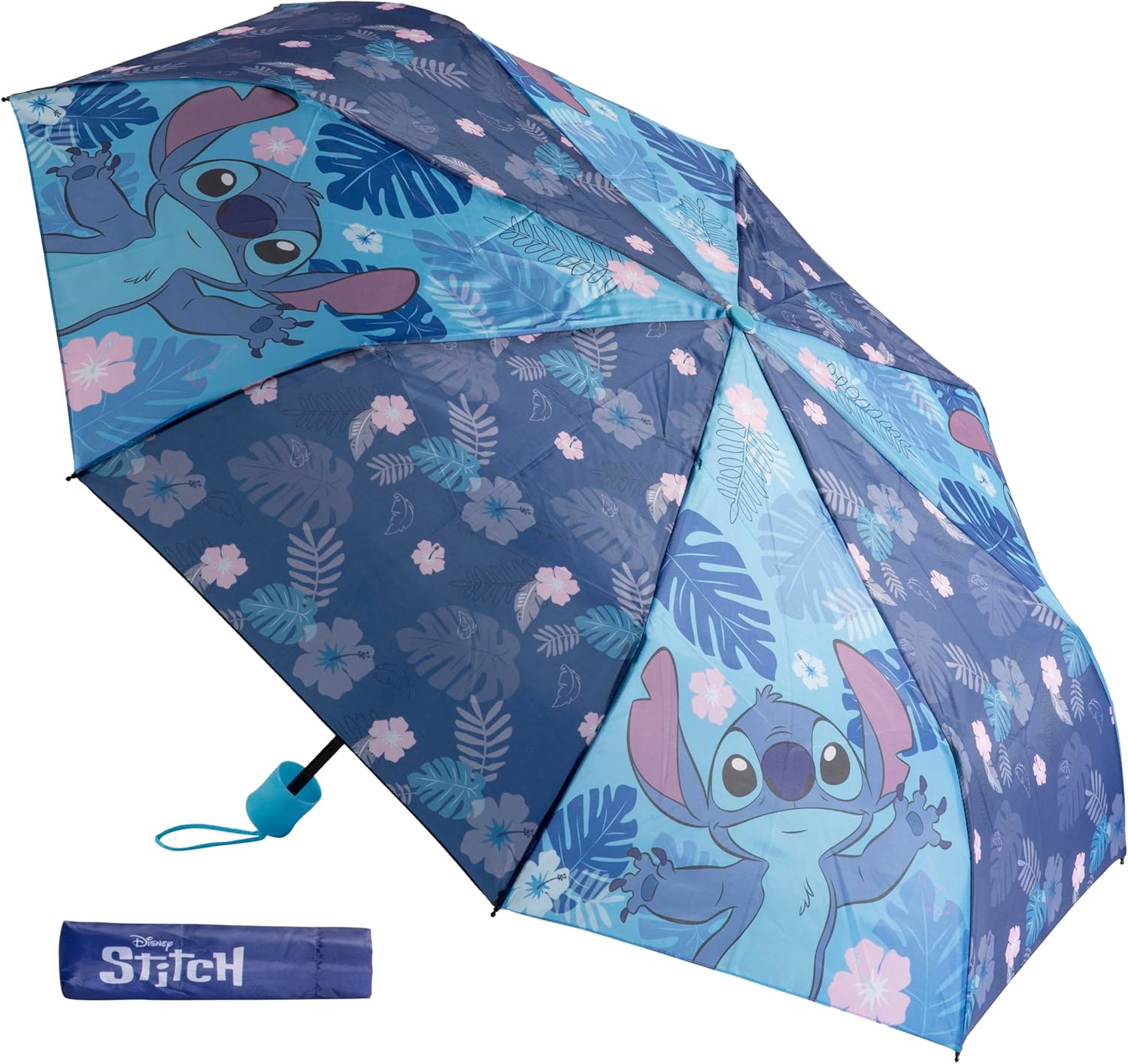 Undercover - Folding umbrella - Pocket umbrella with protective cover - 94 cm diameter - Lightweight and ideal for children's hands