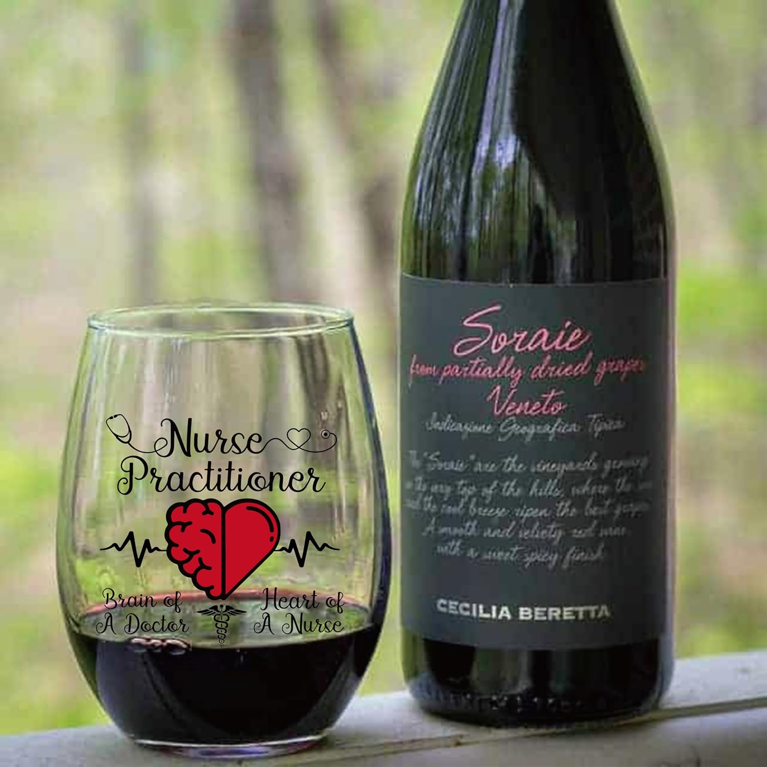 AGMDESIGN Nurse Practitioner Funny Wine Glass with Gift Box, Graduation Gifts for Woman, Gifts For Nurses, Thanksgiving Christmas Birthday Gifts for Doctors Nurse Nursing Assistant RN PT PN - Image 5