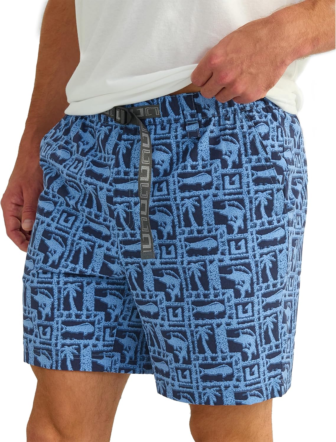 HUK Men's Creekbed Printed Water Shorts, Lightweight, Quick-Dry Swim Shorts