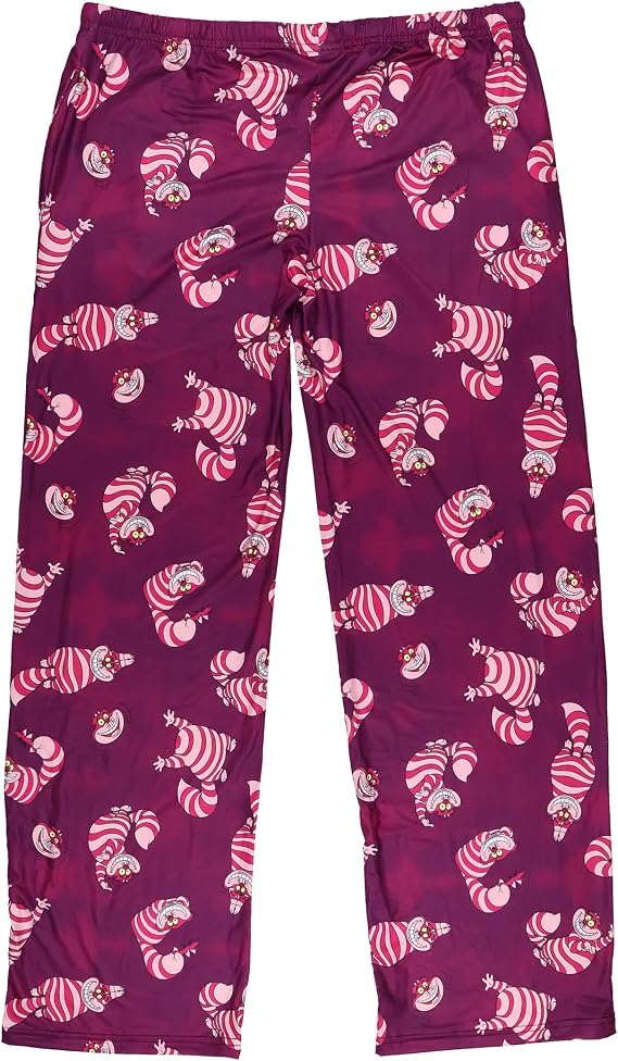 Disney Alice In Wonderland PJs Womens Cheshire Cat All Over Print Pajama Pants