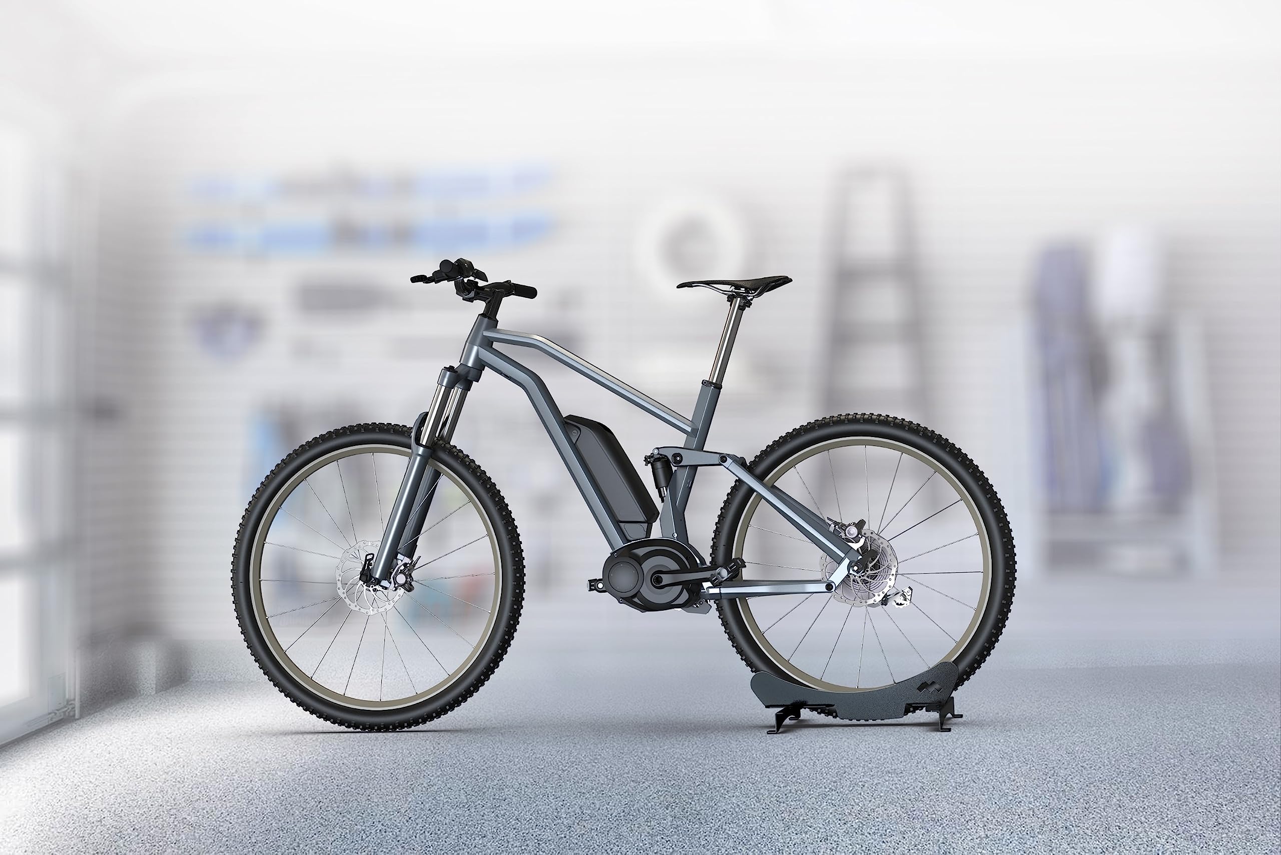 Meliconi MyBike Soporte de Suelo Universal para Bicicletas, Soporte de Suelo para Bicicletas, Exterior e Interior, Grosor de Goma Ajustable, 4 Arandelas Estabilizadoras, Made in Italy