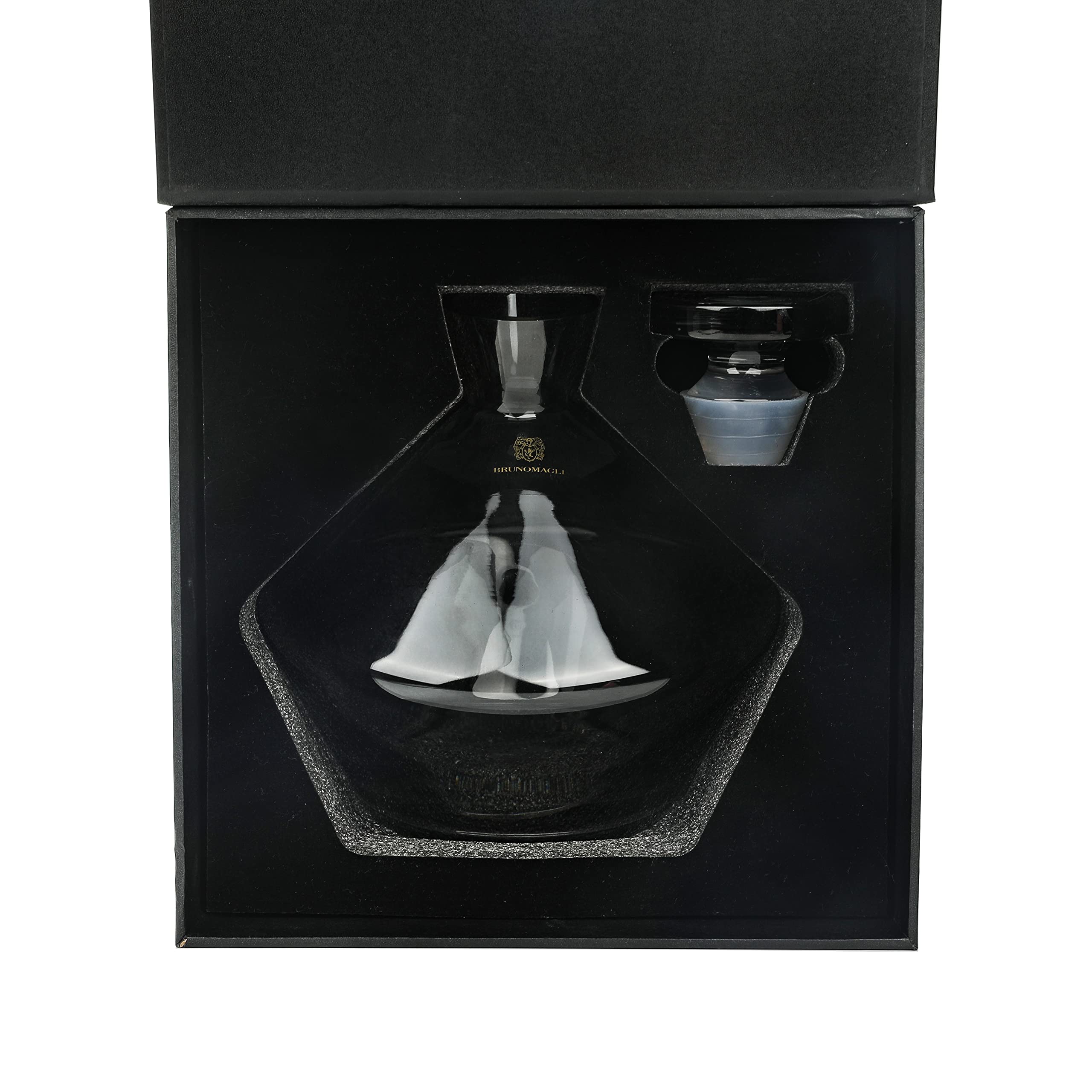 Bruno Magli 49-Ounce Whiskey Decanter With Stopper - Glass Liquor Decanter For Bourbon, Brandy & More - View #3