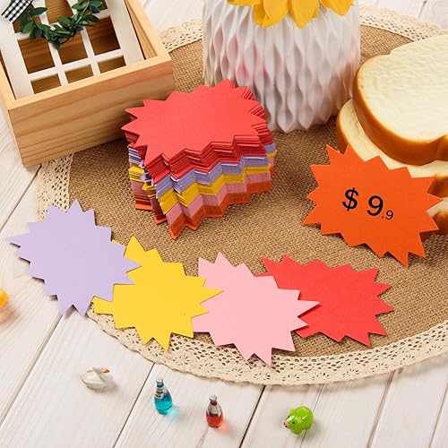 Vista 14 de 360 piezas de decoración de tablón de anuncios, recortes de papel con forma de estrella en blanco para venta al por menor, ventas, tableros