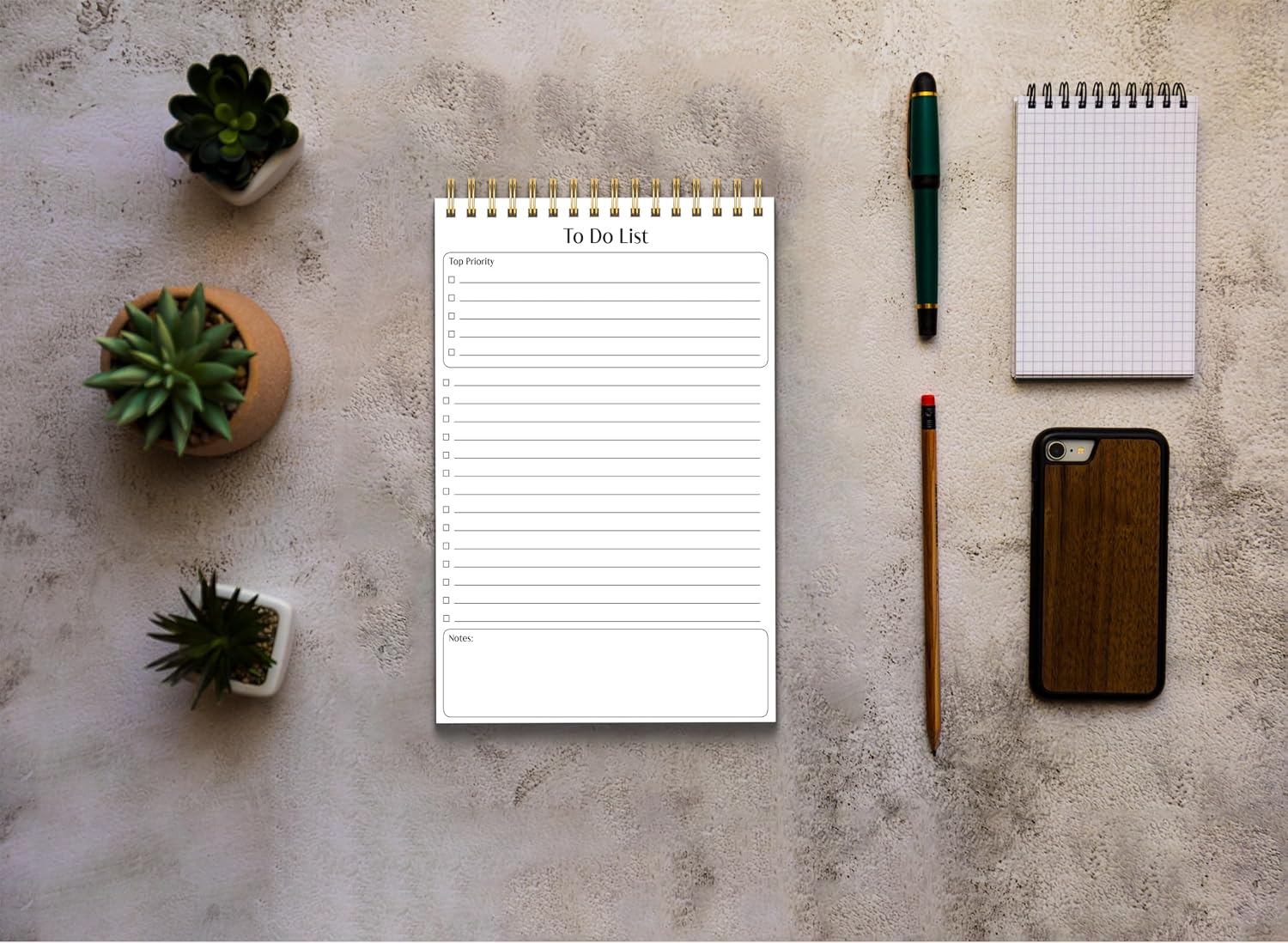 Better Office Products To Do List Mini Notepads, 5.5" x 8.5", Planning Note Pads, 50 Sheets Per Pad, Double Wire Spiral, Daily Agenda Productivity Checklist Organizer (2 Pack) image 4