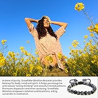 Vista 195 de Adjustable Crystal Bracelet – Gemstone Bead Bracelet with Adjustable Macrame String – Chic Gemstone Bracelet for Men and Women – 8mm Round Healing