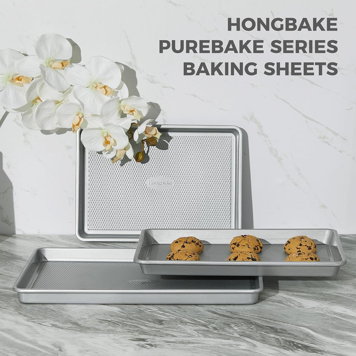 Diamond Texture Aluminized Steel Baking Sheet Set