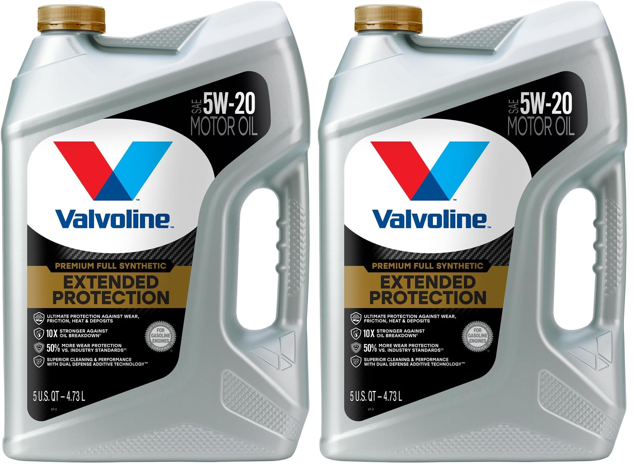 Valvoline Extended Protection Full Synthetic Motor Oil SAE 5W-20 5 QT (Pack of 2)