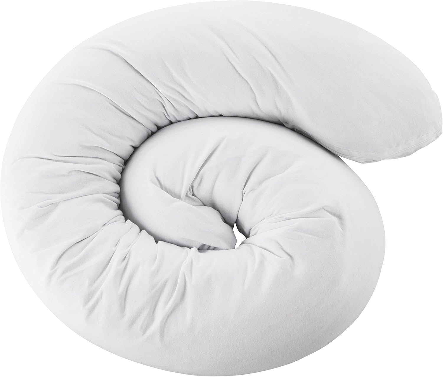 Travesseiro de Corpo Minhocão para Gestante - 21x150 cm - Fibrasca, Branco