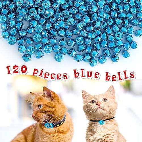 Miniatura 2 de Cascabeles para manualidades, 120 cascabeles grandes a granel, 0.6 pulgadas, campanas decorativas de Navidad para manualidades, festivales, hogar,