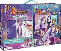 Vista 2 de Make It Real - Cuaderno de bocetos de boda real de Disney Descendants con mesa de luz de trazado. Kit de dibujo y trazado de diseño de moda