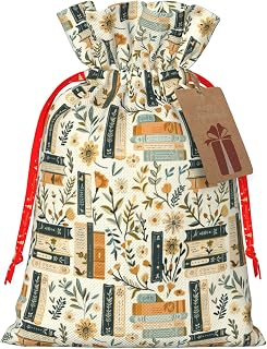 Hekroxu Gift Bag Reusable Wrapping Bag For Holiday Party,Book Lover (1)
