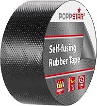 Poppstar 1x selbstverschweißendes Universal Isolierband und Dichtungsband, LxBxH 5m x 38mm x 0,76mm, schwarz