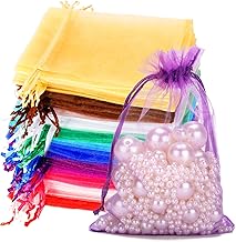 G2PLUS 100pcs Organza Bags 10 x 15 cm Gift Bags Jewellery with Drawstring for Wedding Candy