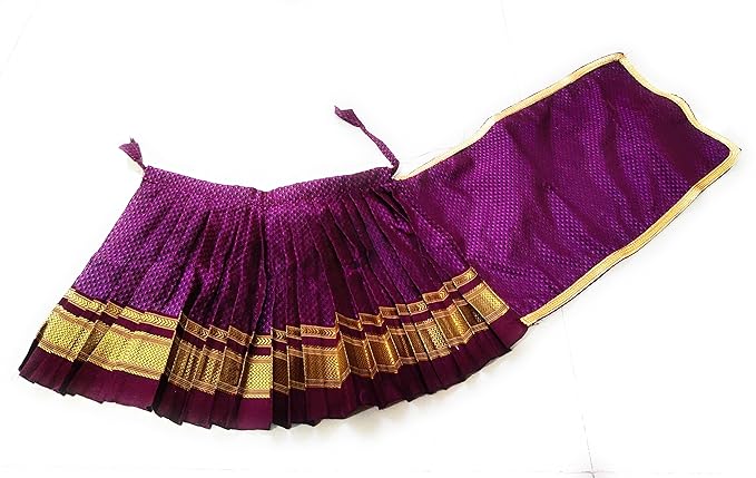 Womens, Cotton Navaratri Diwali Varalakshmi Goddess Kalash Khan Saree (Pink-Red Border) / Ma Laxmi, Lehenga Or Ghagra Dress / Margashirsha Devi Ma Accessories For Pooja