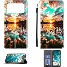 bojioderf Case Compatible for Universal Phone 1 UBS1 Phone Case Cover [with Tempered Glass Screen Protector] PU Leather Kickstand Magnetic Wallet Case CPT37