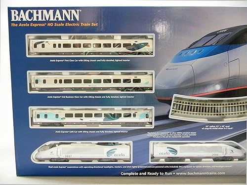 Miniatura 2 de Bachmann Trenes - Amtrak Acela DCC Equipado Juego de Tren Eléctrico Listo Para Funcionar - Escala HO 0.5 Litros