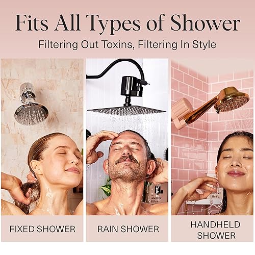 Miniatura 9 de Kitsch Cartucho de repuesto para cabezal de ducha filtrado, cabezal de ducha, suavizante de filtro de agua para cabello, uñas y vitaminas de la