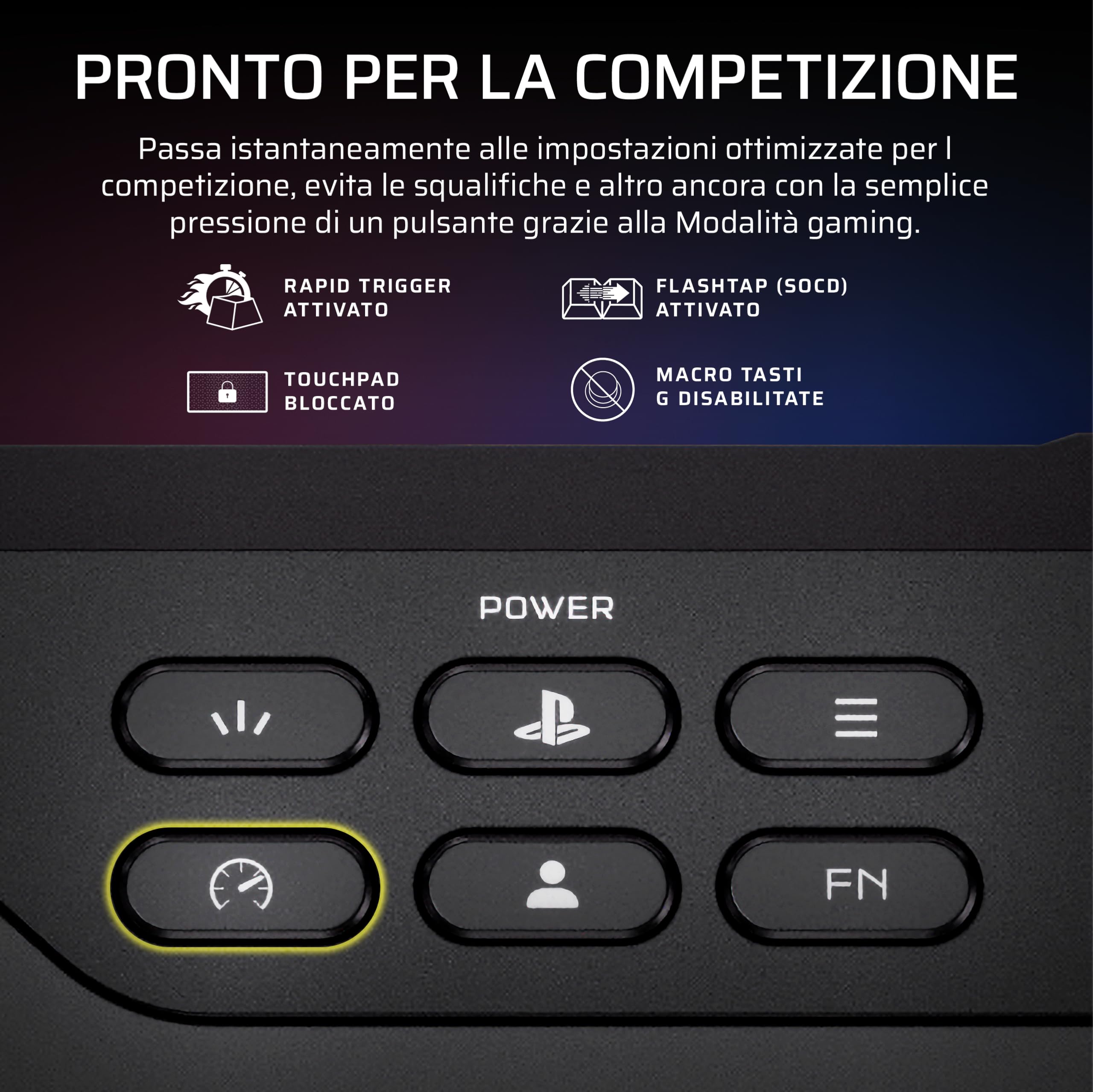 Corsair NOVABLADE PRO Controller Wireless Senza Leva 15 Tasti 1000Hz 2,4GHz SOCD MGX Hyperdrive PS5 PS4 PC