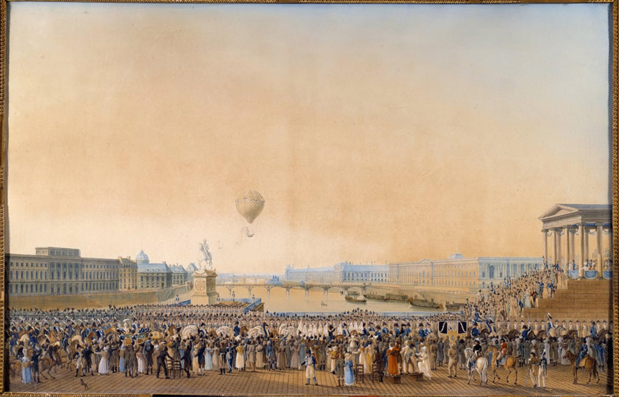 POSTERIIk Famous Modern Artwork Art Mural Entrée of Louis Xviii King of France in Paris on May Painting by Anton Ignaz Melling Oil Paintings Pictures for Home Decor 60x90cm