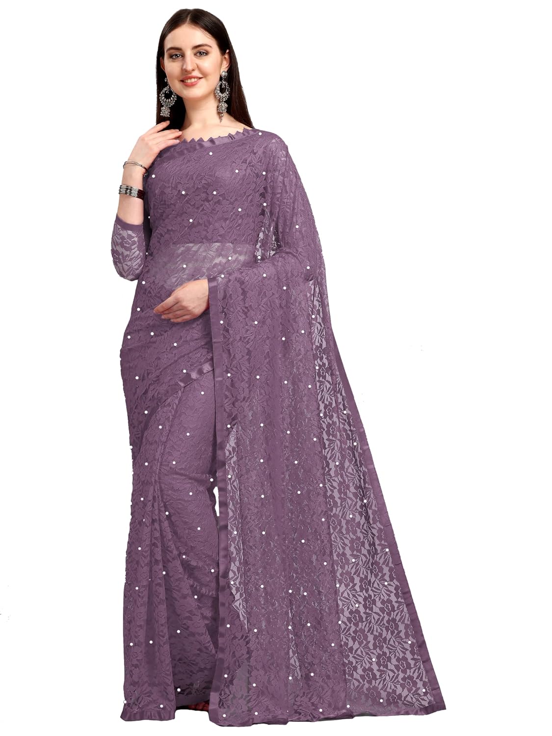 LOROFY Women's Brasso Net Saree With Blouse - Review, Price and Buying Guide