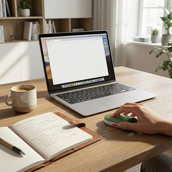 CSL - Wireless Maus mini Format – kabellos Bluetooth/Funk 2,4 GHz – Koppelung mit Zwei Geräten zugleich – Links-/ Rechtshänder-Modus – Windows Mac OS Android – Desktop PC Notebook Laptop Mac - 5