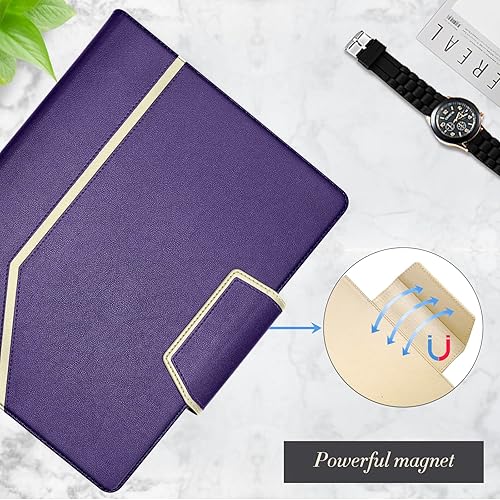 Miniatura 18 de Toplive- Cartera portadocumentos, carpeta para conferencias, organizador de documentos empresariales ejecutivo con tamaño carta/ tamaño A4,