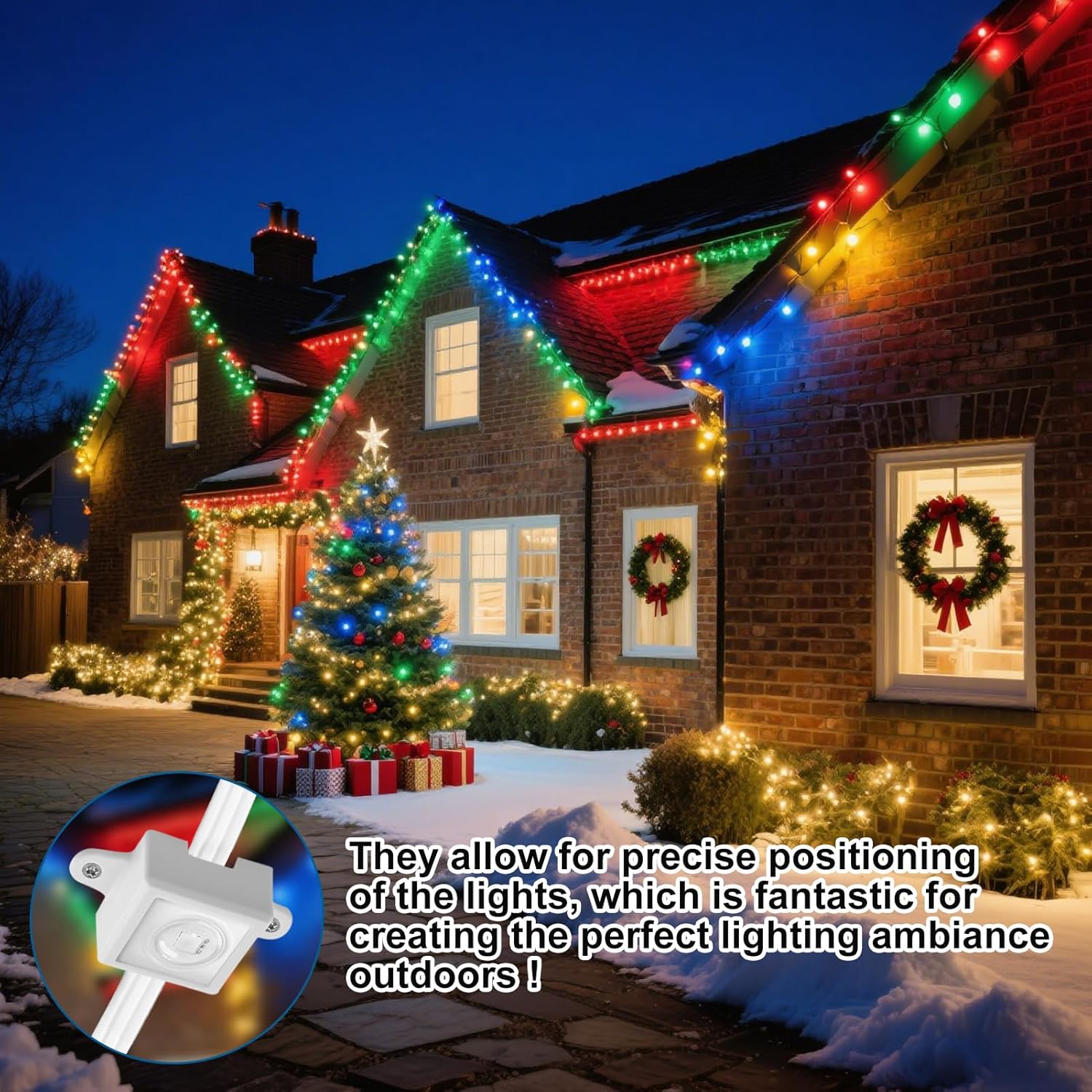 72 Set Mount for Govee Outdoor Lights H705 LED Light Mounting Bracket Clip with 144 Screws Waterproof Mounting Clips Compatible with Govee (Model H705),Fit for 100Ft Light,White - Image 7