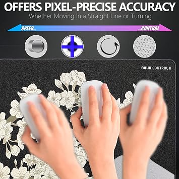 X-Raypad Aqua Control 2 Gaming Mouse Pad, Ultra-High Precision Mouse Pad with Perfect Speed and Control Capability, Consistent X and Y Glide, Designed for Fps Players with Low DPI Requirements