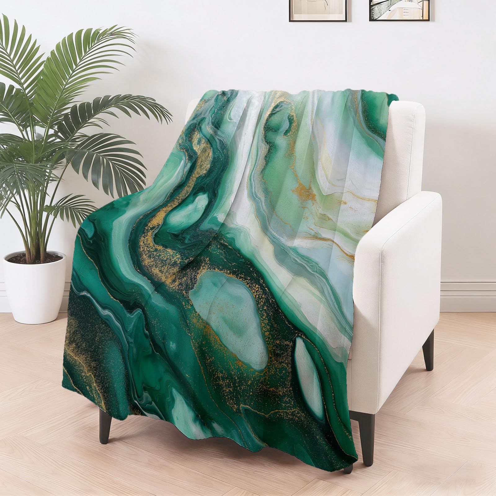 Nowoczesny luksusowy nadruk dwustronny dekoracyjny koc, 150 x 200 cm