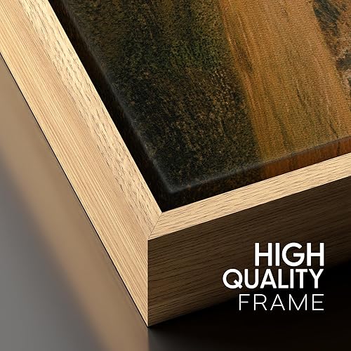 Vista 182 de SIGNFORD Lienzo enmarcado para pared, tren de montaña de otoño, vías de ferrocarril, naturaleza, desierto, fotografía, realismo, paisaje decorativo