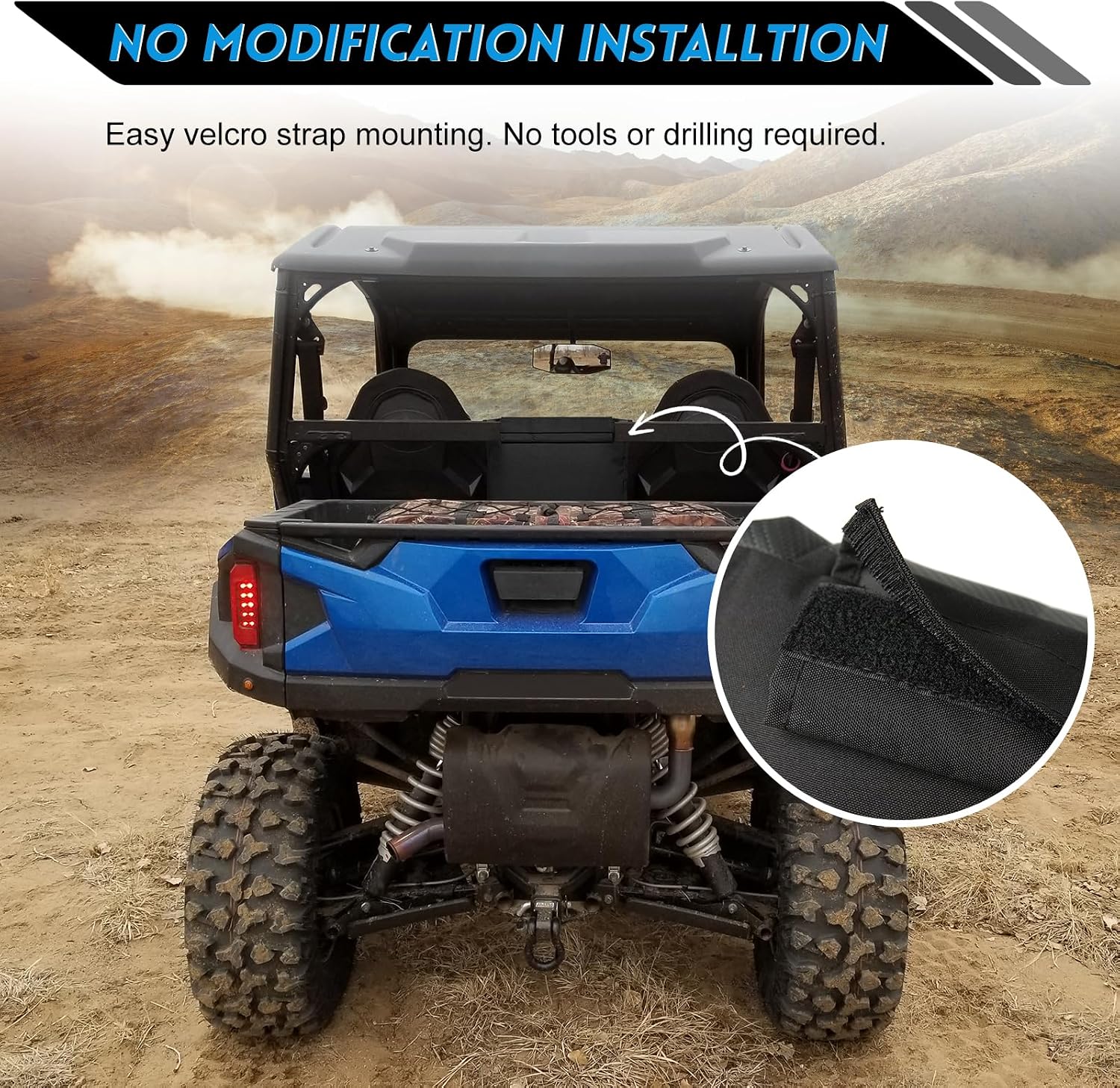 For Polaris General 1000 Center Seat Bag, UTV Behind Seat Shoulder Storage Bag Large Capacity For Polaris General 1000/1000-4/XP 1000/XP 4 1000 2016-2024 Water Resistant (Black)