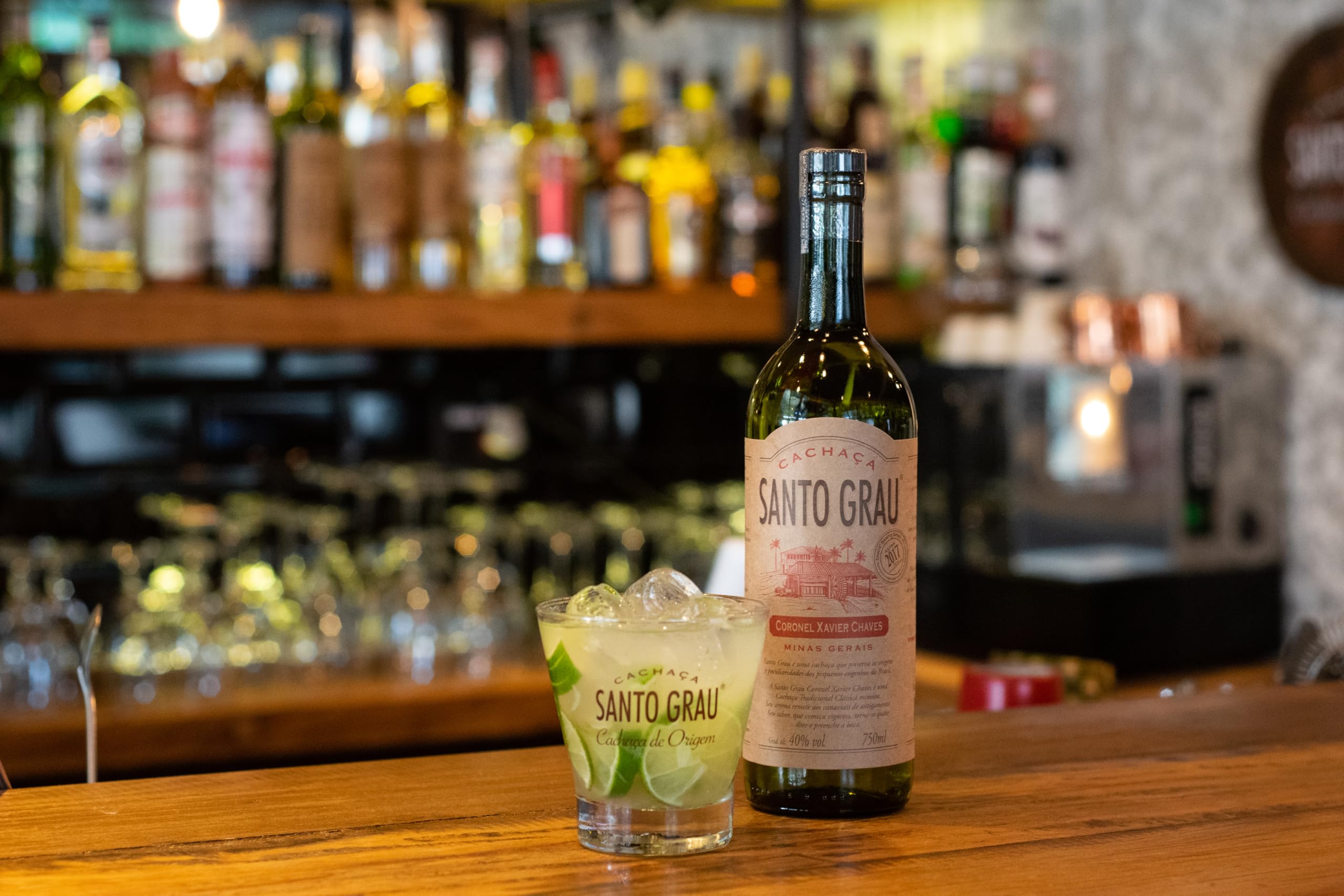 Santo Grau Cachaça Coronel Xabier Chaves - 1 botella de 70 cl