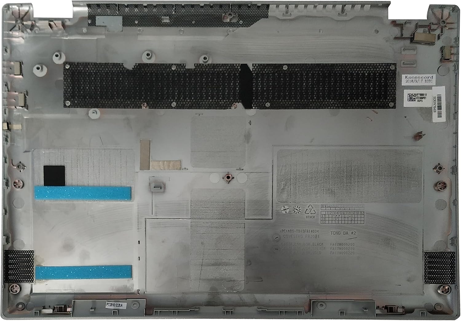 Laptop Replacement Bottom Base Cover Case Compatible for Lenovo Yoga 520-14 520-14IKB Flex 5-1470 Shell Silver AP1YM000110 5CB0N67572