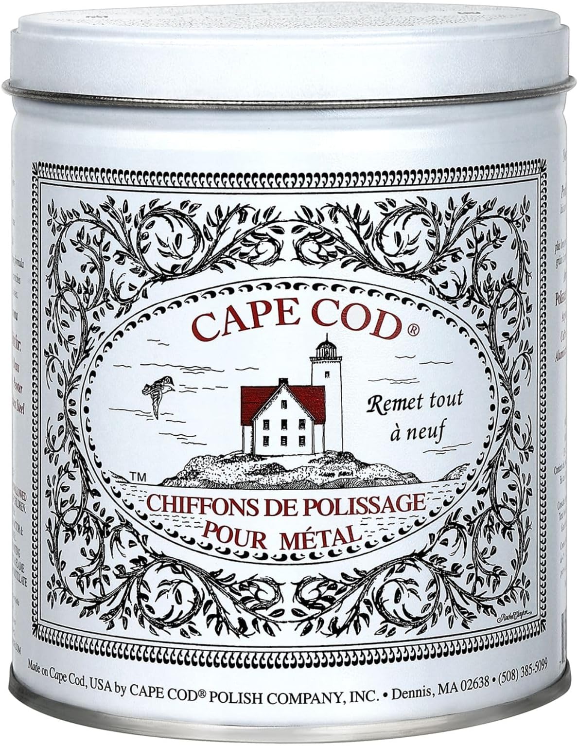シルバー磨き 【アンティーク修復師が開発】 ケープコッド・ポリッシュ (Cape Cod Polish) シルバークロス 金属磨き ジュエリークロス 銀磨き アクセサリー 貴金属 時計 指輪 [日本正規代理店] (Tin)