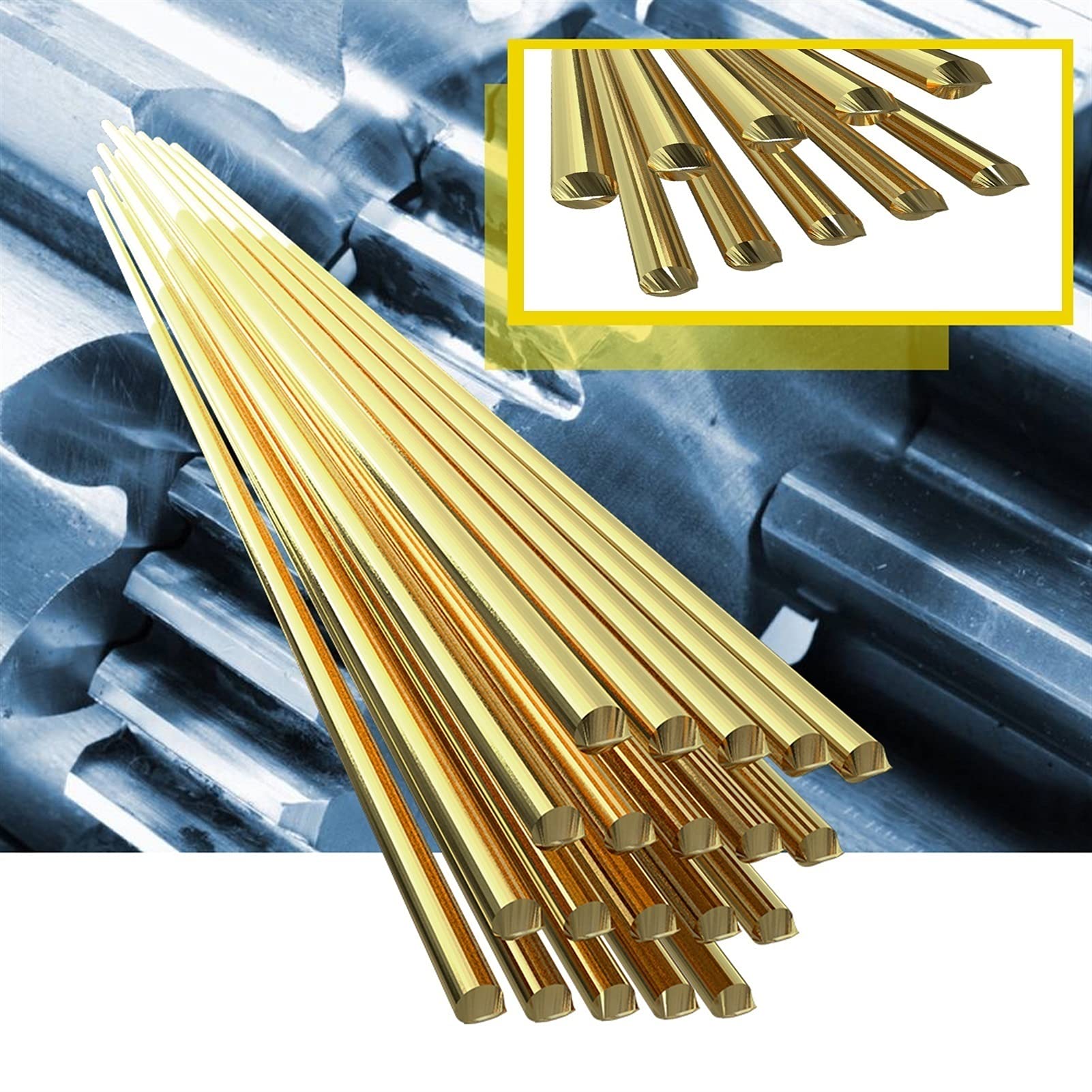 Plastikowe pręty spawalnicze, Pręt spawalniczy mosiężny, 1,6 mm x 333 mm, złoty, bez proszku lutowniczego, 10/20/50 szt.(20PCS)