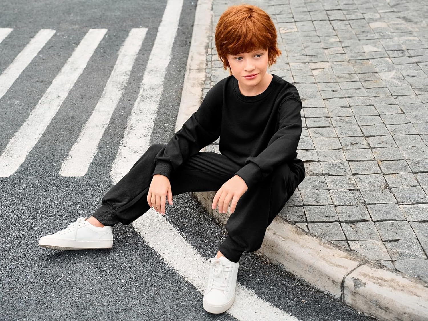 Haloumoning Boys 2 Piece Outfits Sweatsuit Kids Crewneck Sweatshirt and Elastic Waist Sweatpants Set 5-14 Years - Image 6