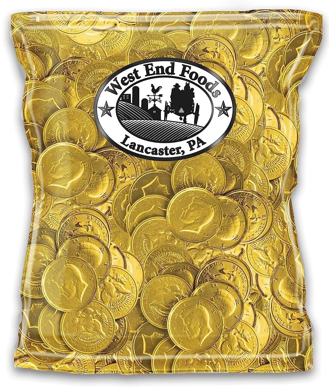 Bulk Milk Chocolate Gold Coins Candy 9lb Pack Grocery