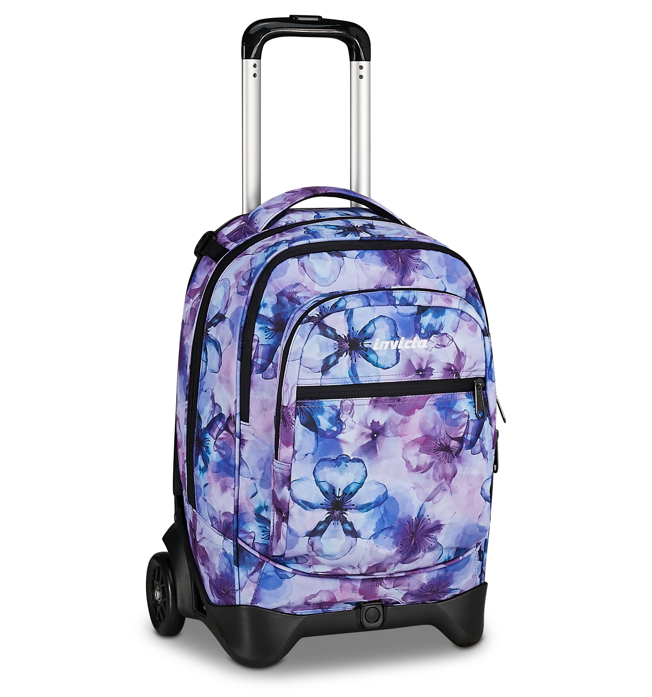 Invicta Trolley Scuola Plug Fantasy, Viola, 34 L, Doppio Scomparto, Cross-over System, Tasca attrezzata, Scomparto porta pc, Tasca portaborraccia, Scuola media e superiore, Ragazza