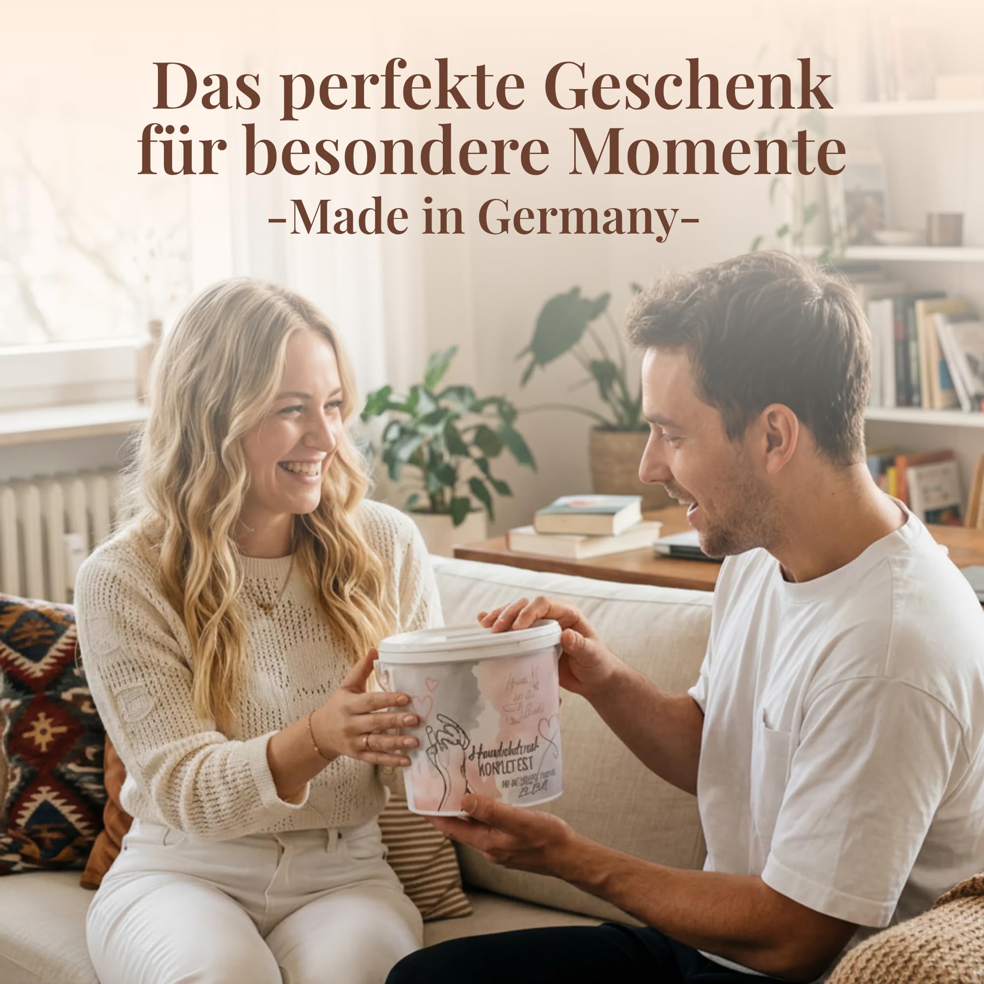 3D Handabdruck Set für Paare Made in Germany mit Sockel Gipsabdruckset Hände Jahrestag Geschenk für Ihn, Pärchen Geschenke Gips Geschenk für Sie