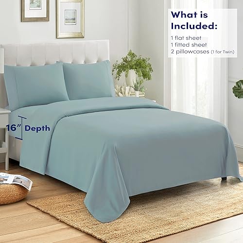 Miniatura 2 de Sábanas de tamaño King 100% algodón, hechas en Egipto, suaves de 400 hilos, para colchón de cama tamaño King, juego de sábanas y fundas de almohada