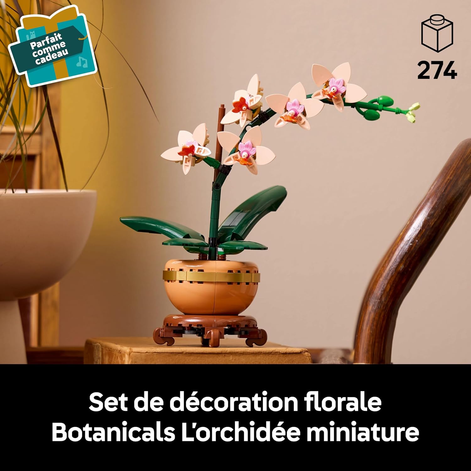 LEGO Botanicals L’Orchidée Miniature - Fleurs Artificielles pour Adulte Passionné.e de Nature - Plante avec Pot Style Terracotta - Décoration Intérieure - Idée de Cadeau pour la Fête des Mères 10343 — image 2