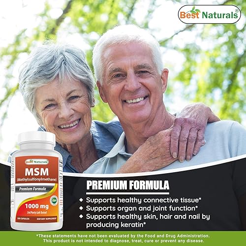 Miniatura 4 de Best Naturals MSM 1000 mg 180 cápsulas (180 unidades (paquete de 2))