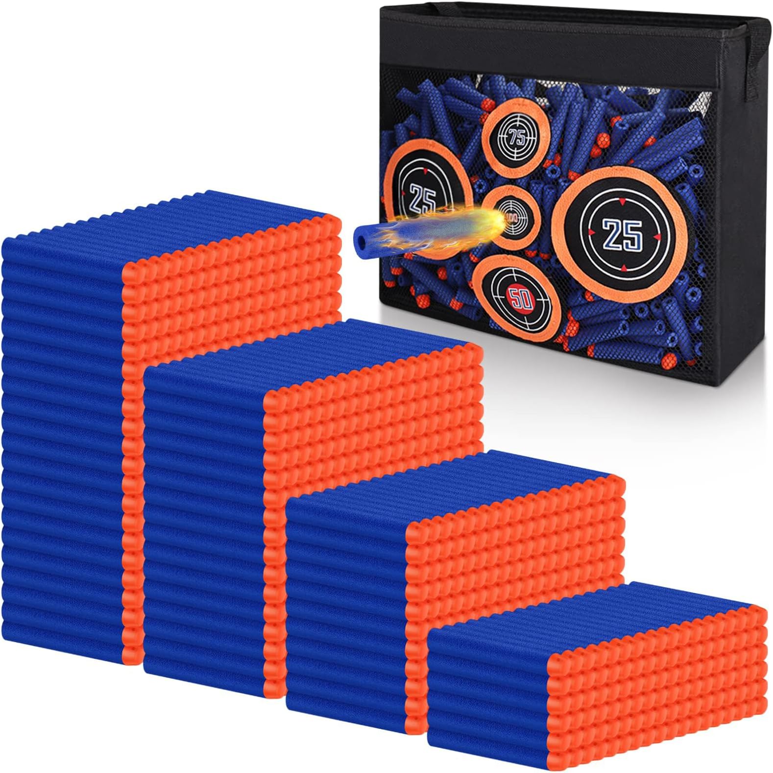 Refill Darts Foam Bullets Compatible with Nerf Gun Elite, Darts Ammunition Suitable for N-Strike Elite Series Blasters Nerf Toy Gun