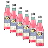 Moshi Yuzu Sparkling Drink, Aromatic and Zesty, Made with 100% Yuzu juice, All-Natural, Vegan, Gluten-free, No Artificial Preservatives/Coloring - 12 oz (6 Glass Bottles) - Red Shiso & Apple