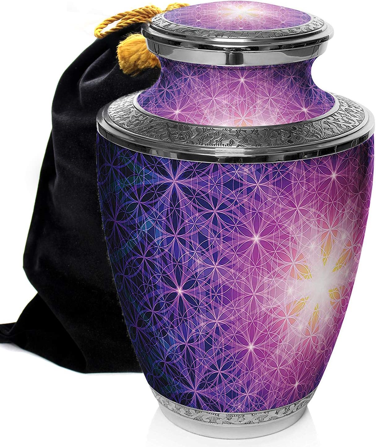 Seed of Life Cremation Urn for Human Ashes Adult Female for Funeral, Burial & Home - Urns for Ashes Adult Women Mom & Cremation Urns for Women Seed of Life Urn