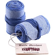 Battle-Merchant Viking Leg Wraps Medieval Cotton Leg Bindings with Herringbone Pattern for LARP, Reenactment & Cosplay