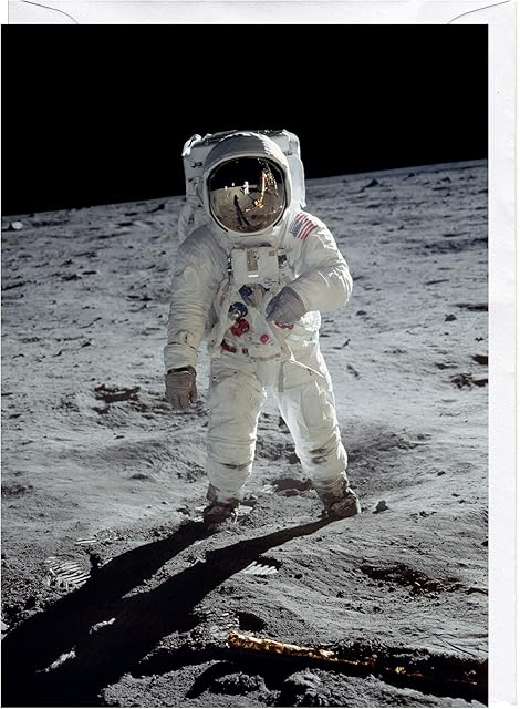 Apollo 11 Astronaut Walking on The Moon - Greeting Card