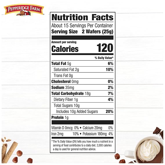 Pepperidge Farm Pirouette Creme Filled Wafers Chocolate Fudge Cookies, 13.5 Oz
