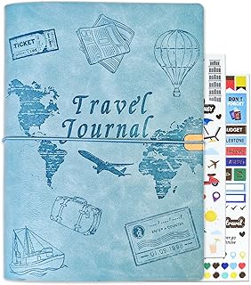 Travel Journal for Women Men and Couples, Leather Travel Notebook with P...